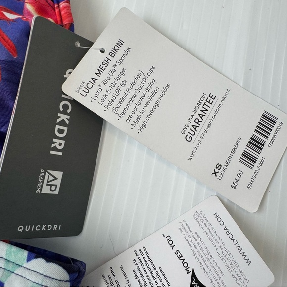 🆕 Athleta Lucia Floral Bikini - Blue and Orange NWT two piece bikini - Picture 2 of 9